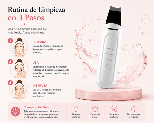 Eliminador de Puntos Negros Ultrasónico con Spray Fino