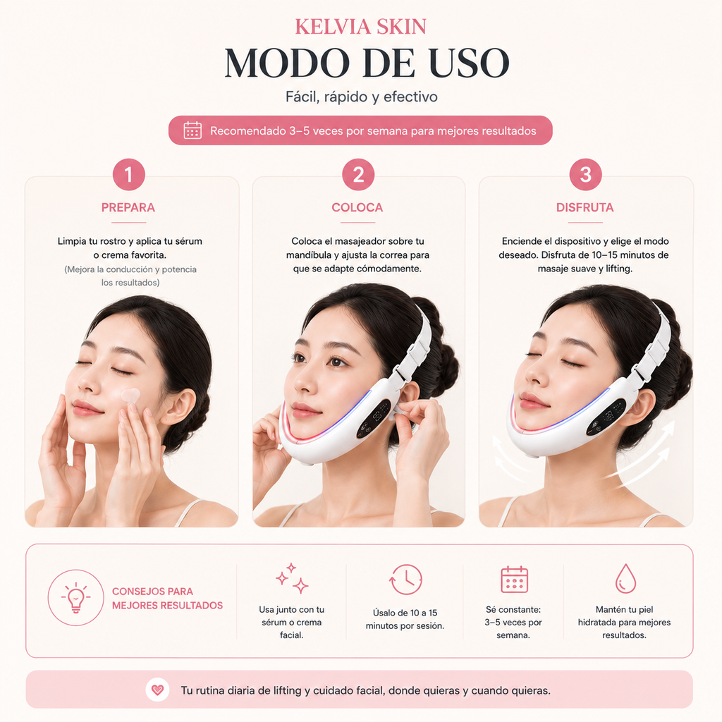 Masajeador Facial Lifting EMS con Microcorriente